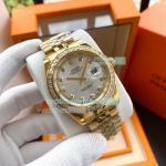 Copy Rolex Datejust Diamond Bezel Yellow Gold Watch 41MM